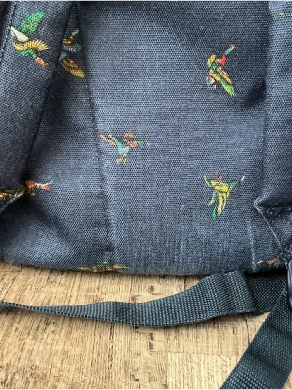 Vans Unisex Old Skool II Backpack Navy Blue Khaki Duck Print Backpack Book Bag - Picture 3 of 10